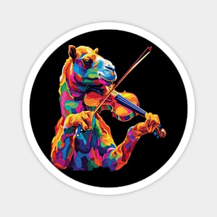 Camel Playing Violin Magnet